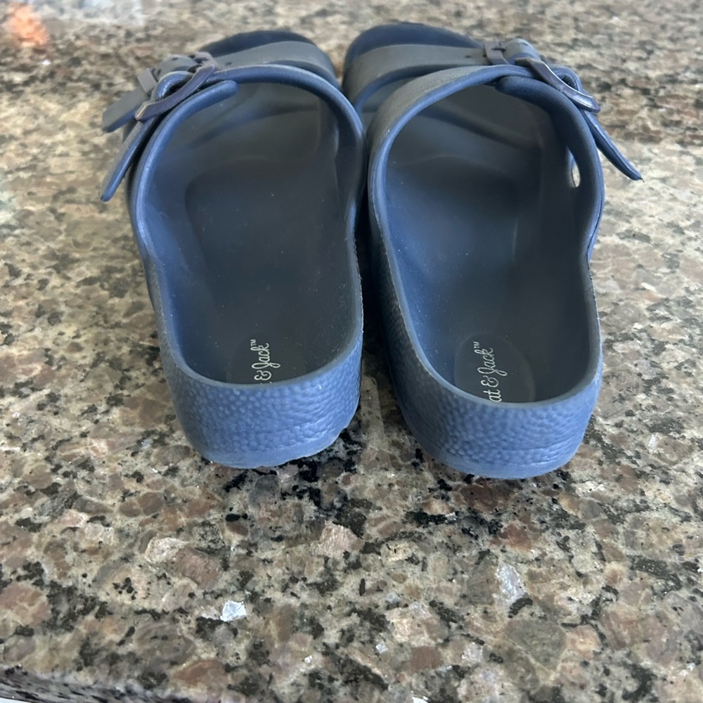 Cat & Jack Kids' Dark Blue Buckle Sandals - Picture 3 of 5